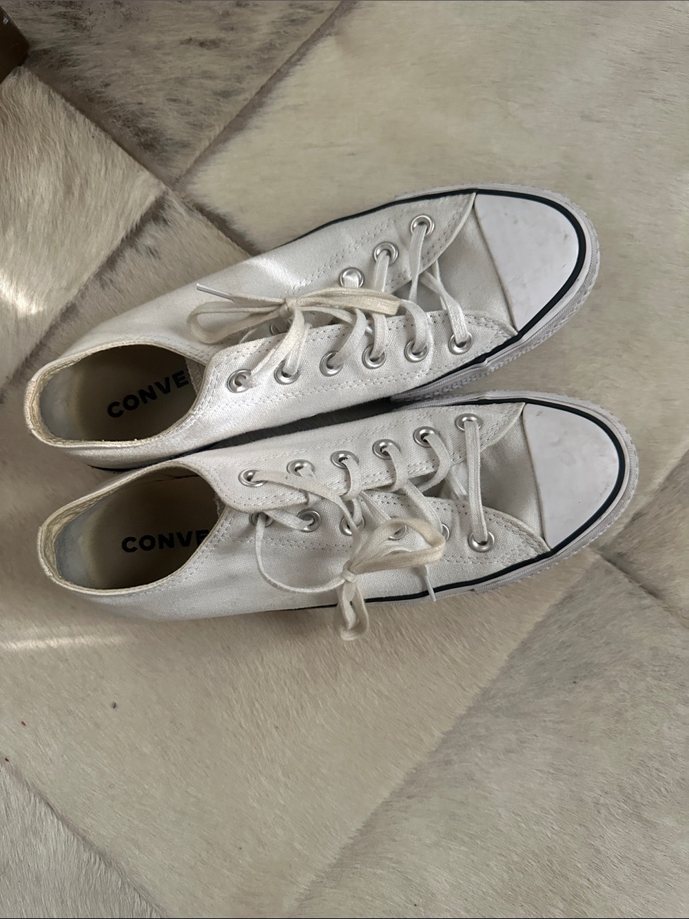 Converse Kids White Low-Top Canvas Sneakers